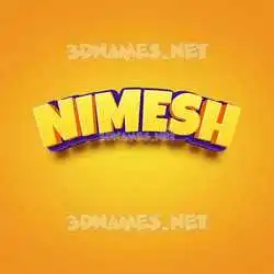 nimesh in Orange Toon style - 3D name wallpaper