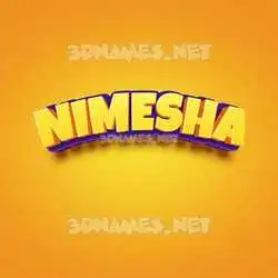 nimesha in Orange Toon style - 3D name wallpaper