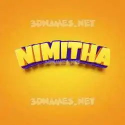 nimitha in Orange Toon style - 3D name wallpaper