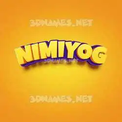 nimiyog in Orange Toon style - 3D name wallpaper