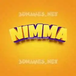 nimma in Orange Toon style - 3D name wallpaper