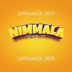 nimmala in Orange Toon style - 3D name wallpaper