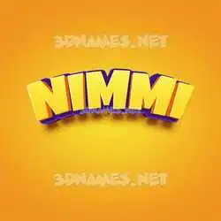 nimmi in Orange Toon style - 3D name wallpaper