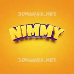nimmy in Orange Toon style - 3D name wallpaper