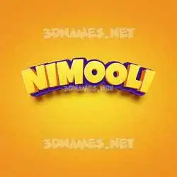 nimooli in Orange Toon style - 3D name wallpaper