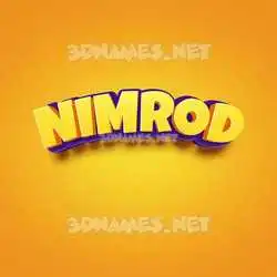 nimrod in Orange Toon style - 3D name wallpaper