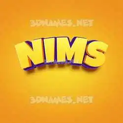 nims in Orange Toon style - 3D name wallpaper