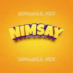nimsay in Orange Toon style - 3D name wallpaper