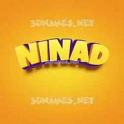ninad in Orange Toon style - 3D name wallpaper