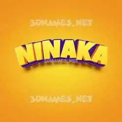ninaka in Orange Toon style - 3D name wallpaper