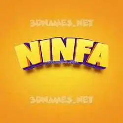 ninfa in Orange Toon style - 3D name wallpaper