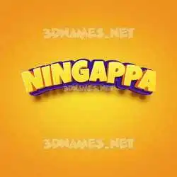 ningappa in Orange Toon style - 3D name wallpaper