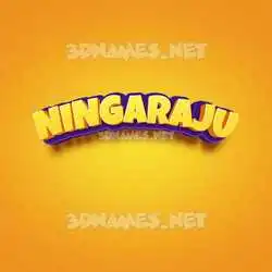 ningaraju in Orange Toon style - 3D name wallpaper