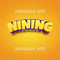 nining in Orange Toon style - 3D name wallpaper
