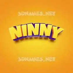 ninny in Orange Toon style - 3D name wallpaper