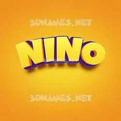nino in Orange Toon style - 3D name wallpaper