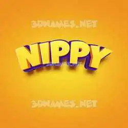nippy in Orange Toon style - 3D name wallpaper