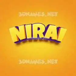 nirai in Orange Toon style - 3D name wallpaper
