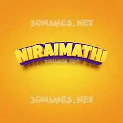 niraimathi in Orange Toon style - 3D name wallpaper