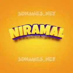 niramal in Orange Toon style - 3D name wallpaper