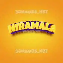 niramala in Orange Toon style - 3D name wallpaper