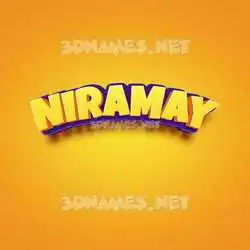 niramay in Orange Toon style - 3D name wallpaper