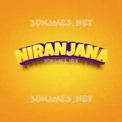 niranjana in Orange Toon style - 3D name wallpaper
