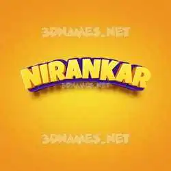 nirankar in Orange Toon style - 3D name wallpaper