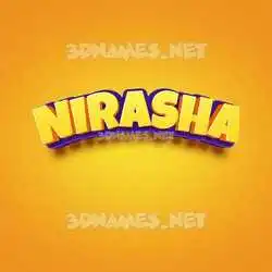 nirasha in Orange Toon style - 3D name wallpaper