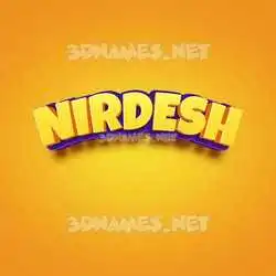 nirdesh in Orange Toon style - 3D name wallpaper