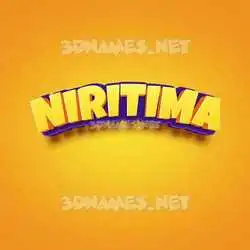 niritima in Orange Toon style - 3D name wallpaper
