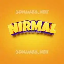 nirmal in Orange Toon style - 3D name wallpaper