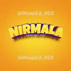 nirmala in Orange Toon style - 3D name wallpaper