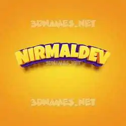 nirmaldev in Orange Toon style - 3D name wallpaper