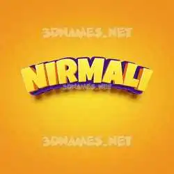 nirmali in Orange Toon style - 3D name wallpaper