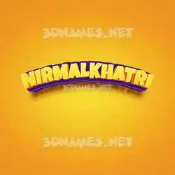 nirmalkhatri in Orange Toon style - 3D name wallpaper