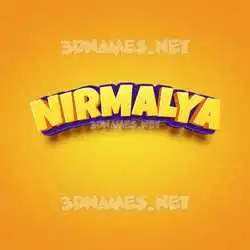 nirmalya in Orange Toon style - 3D name wallpaper