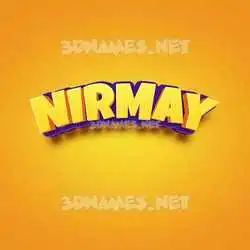nirmay in Orange Toon style - 3D name wallpaper