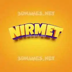 nirmet in Orange Toon style - 3D name wallpaper