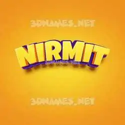 nirmit in Orange Toon style - 3D name wallpaper