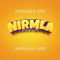 nirmla in Orange Toon style - 3D name wallpaper