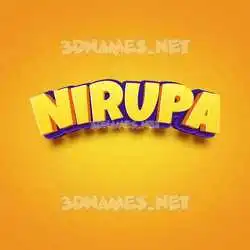 nirupa in Orange Toon style - 3D name wallpaper