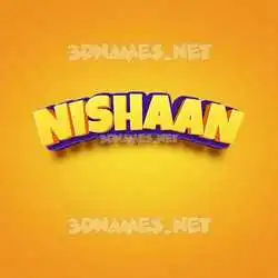 nishaan in Orange Toon style - 3D name wallpaper