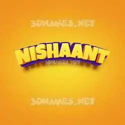 nishaant in Orange Toon style - 3D name wallpaper
