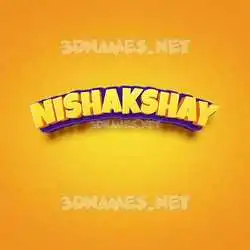 nishakshay in Orange Toon style - 3D name wallpaper