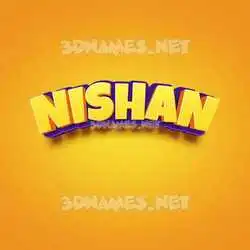 nishan in Orange Toon style - 3D name wallpaper
