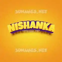 nishanka in Orange Toon style - 3D name wallpaper
