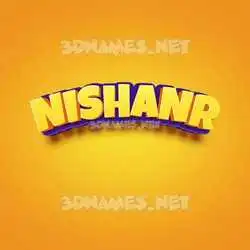 nishanr in Orange Toon style - 3D name wallpaper