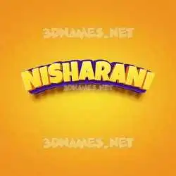 nisharani in Orange Toon style - 3D name wallpaper