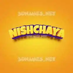 nishchaya in Orange Toon style - 3D name wallpaper